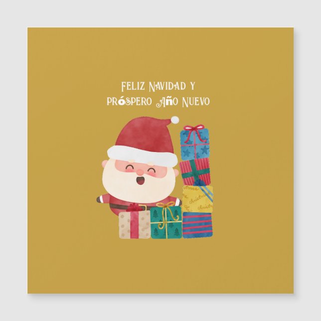 Feliz Navidad y próspero año nuevo, tarjeta de Nav (Anverso)