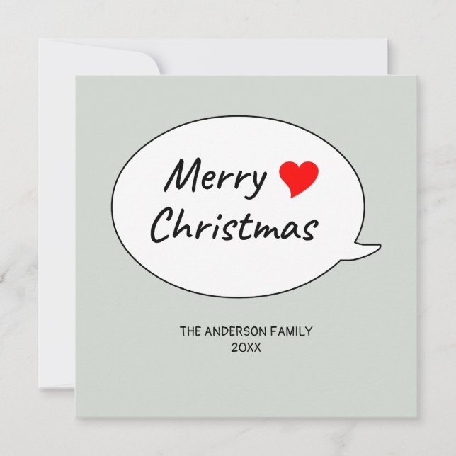 Feliz Navidad y un corazón hermoso (Anverso)