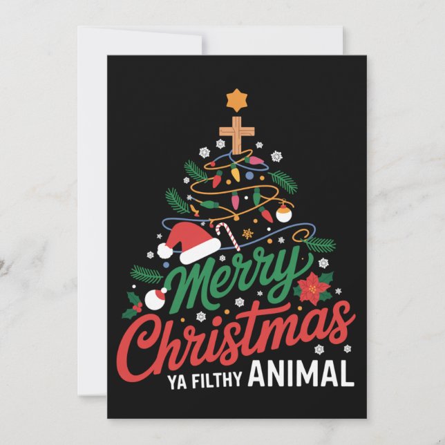 Feliz Navidad Ya Suciedad Animal Divertida Navidad (Anverso)