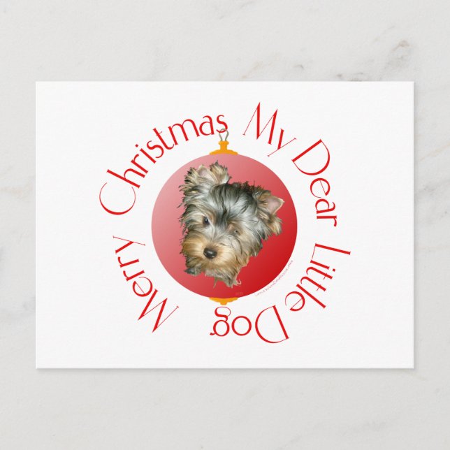 Feliz Navidad Yorkshire Terrier (Anverso)