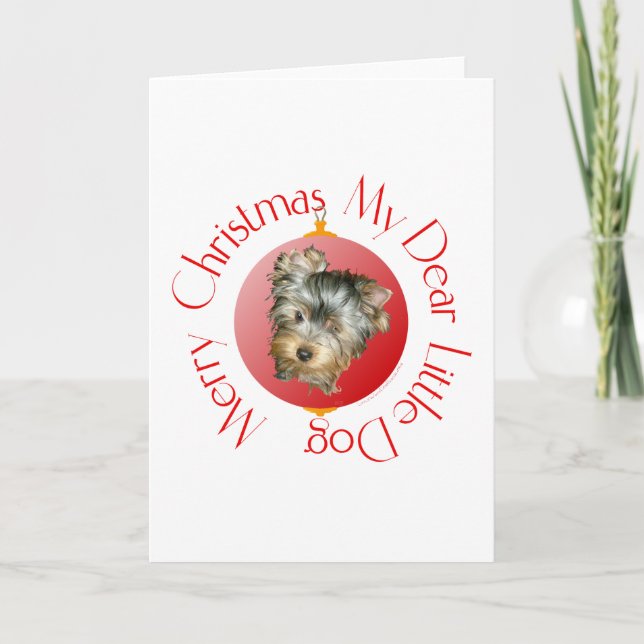 Feliz Navidad Yorkshire Terrier (Anverso)