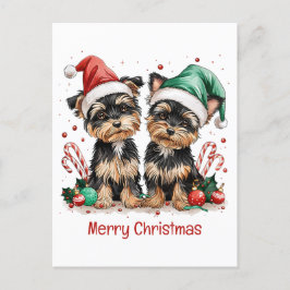 Feliz Navidad Yorkshire Terrier Dogs