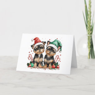 Feliz Navidad Yorkshire Terrier Dogs