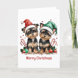 Feliz Navidad Yorkshire Terrier Dogs
