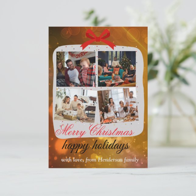 FELIZ NAVIDADES DE VACACIONES (Anverso de pie)