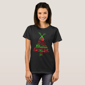 Feliz negro de la camiseta del navidad de la