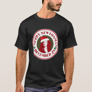 FELIZ NEWTONMAS con la camiseta de Sir Isaac Newto
