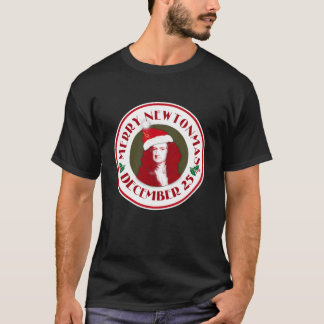 FELIZ NEWTONMAS con la camiseta de Sir Isaac Newto