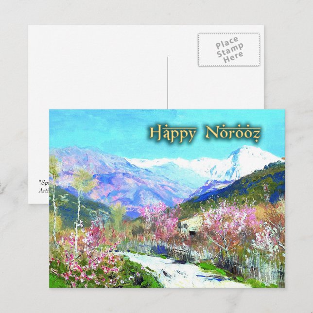Feliz Nouruz. Postales de Año Nuevo persa (Anverso / Reverso)