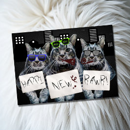 Feliz Nuevo Rawr Trío de Gatitos
