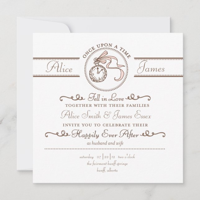 Feliz nunca después de casar la invitación (Anverso)