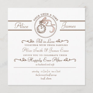 Feliz nunca después de casar la invitación