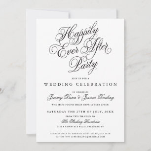 Feliz Nunca Después De Invitaciones A La Boda De F