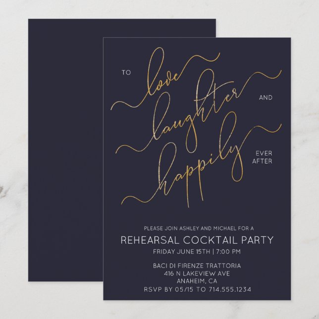 Feliz Nunca Después De La Invitación A La Cena De  (Anverso / Reverso)