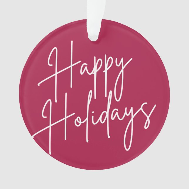 FELIZ ORNAMENTO DE NAVIDAD DE VACACIONES (Anverso)