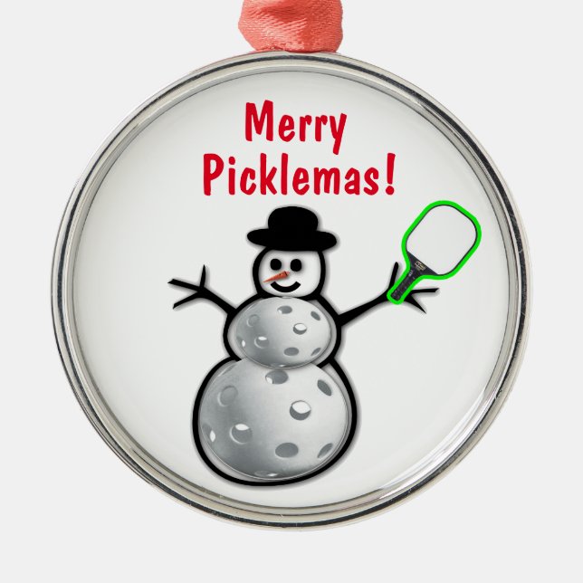 Feliz ornamento del día de fiesta de Picklemas (Frente)