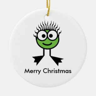 Feliz ornamento del navidad de la natación -