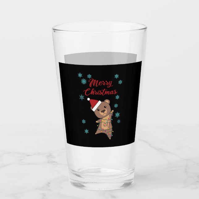 Feliz oso navideño Nieve oso oso de invierno Teddy (Anverso)