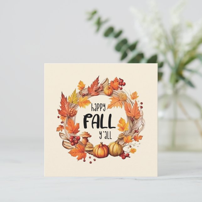 Feliz otoño (Anverso de pie)