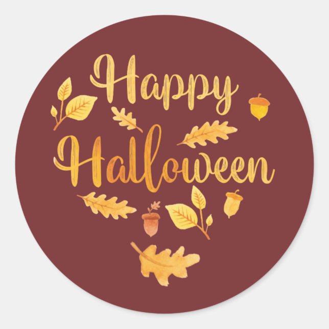 Feliz otoño a Pegatinas (Anverso)