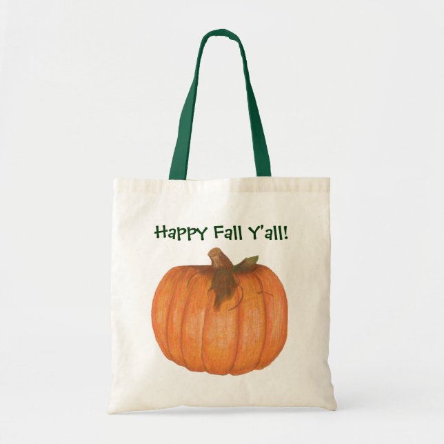 ¡Feliz otoño! Bolsa de calabaza (Frente)