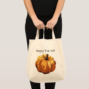 Feliz otoño, pintarás la bolsa de tote con calabaz