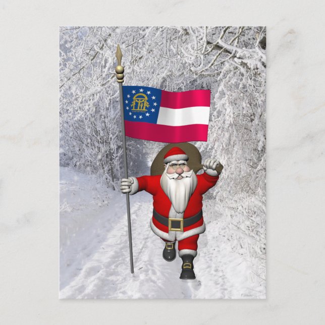 Feliz Padre Navidad Con El Fin De Georgia (Anverso)