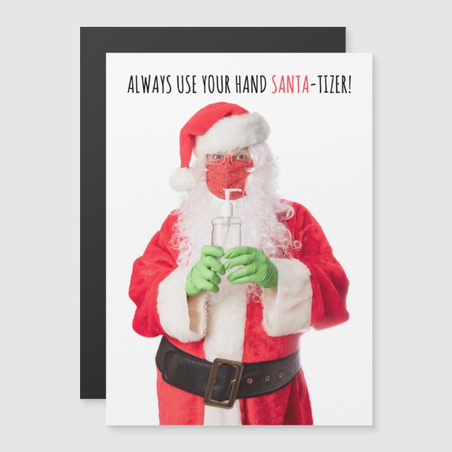 Feliz Papá Noel de Navidad en la máscara facial Sa (Anverso/Reverso)