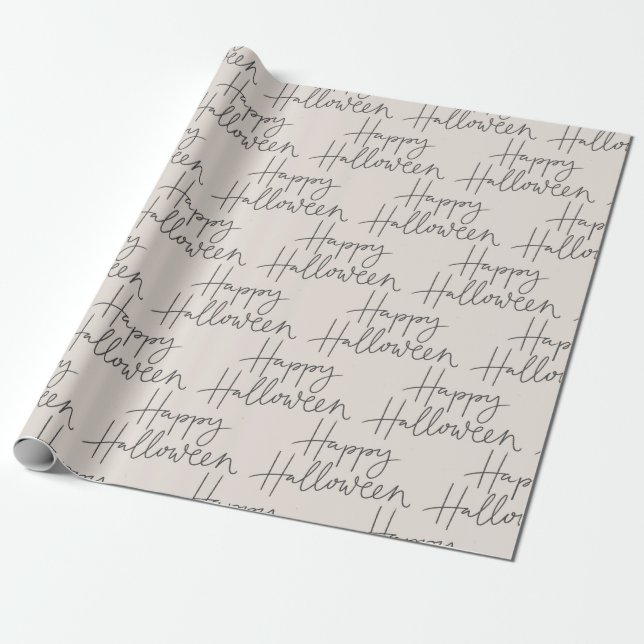 Feliz Papel de envolver de hueso y carbón vegetal  (Desenrollado)