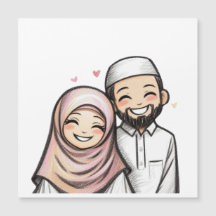 Feliz pareja musulmana casada