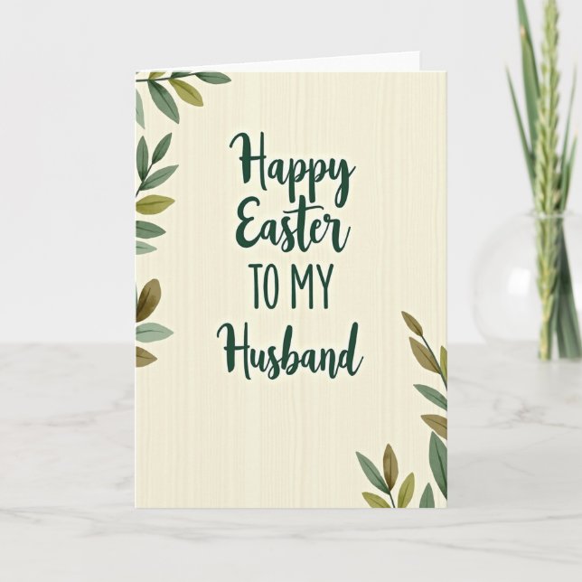 Feliz Pascua a la tarjeta de mi esposo (Anverso)