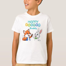 Feliz Pascua Amigo Camiseta Infantil de Conejo y Z