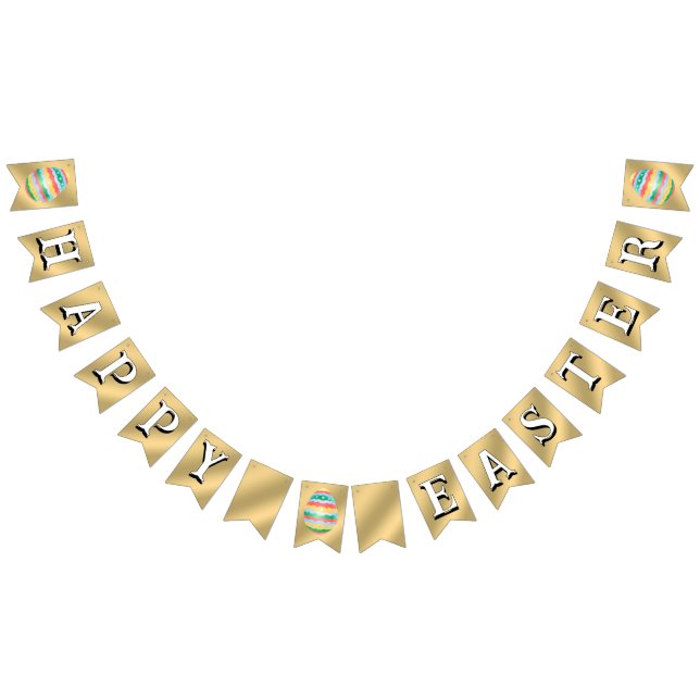 Feliz Pascua Bandera de Bunting Conejo de Pascua D (Todo)