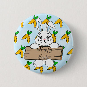 Feliz Pascua, botón Conejo de Pascua