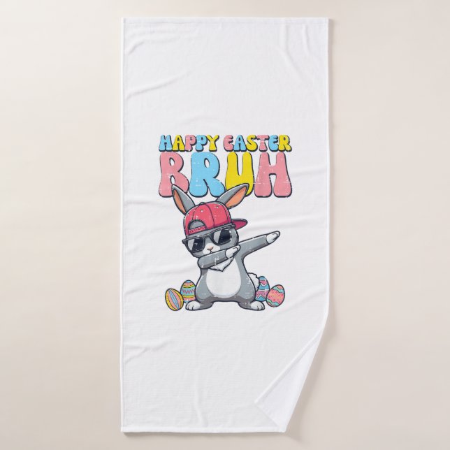 Feliz Pascua Bruh Bunny Dab Rabbit Baile Chicos Ni (Toalla de baño)