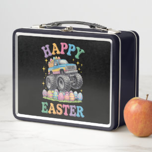 Feliz Pascua Camión Monstruo Divertido Aplasta Hue