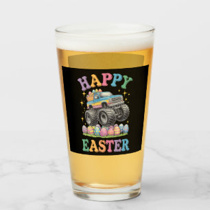 Feliz Pascua Camión Monstruo Divertido Aplasta Hue