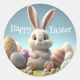 Feliz Pascua Clásico Pegatina Redonda