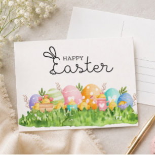 Feliz Pascua con Huevos Tarjeta postal