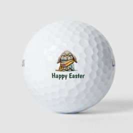 Feliz Pascua con pelotas de golf de conejo conejit