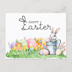 Feliz Pascua con postal de huevos