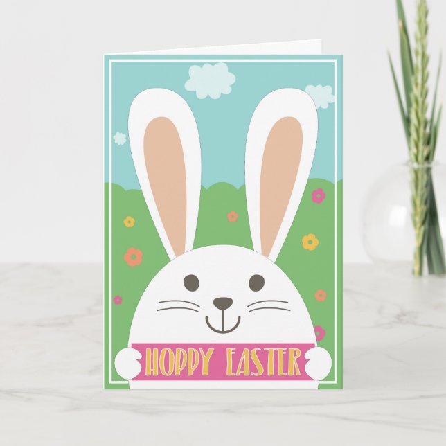 "Feliz Pascua" con tarjeta de felicitación de cone (Anverso)
