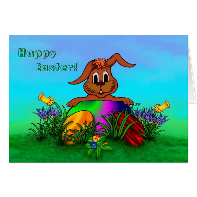 ¡Feliz Pascua! Conejo de Pascua (Anverso (Horizontal))