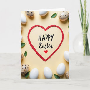 Feliz Pascua de Resurrección Tarjeta de Corazón de