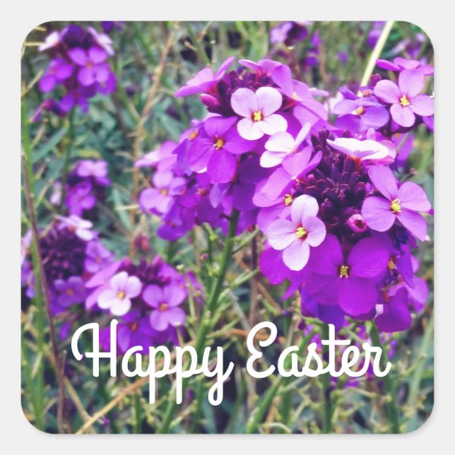 Feliz Pascua de Valles Bowles Mauve #1 Pegatinas (Anverso)