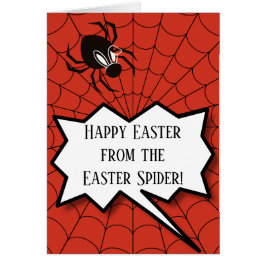 Feliz Pascua desde la Araña de Pascua muchos huevo