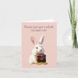 Feliz Pascua divertido conejo Conejito tarjeta de 