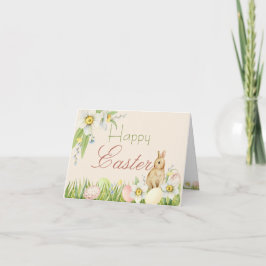 Feliz Pascua Dulce Bunny Floral Personalizada