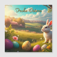 Feliz Pascua en un paisaje primaveral