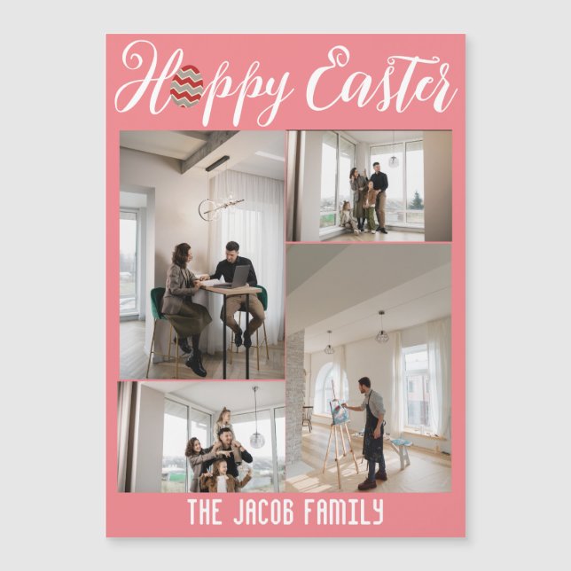 Feliz Pascua familia, Pascua cuatro fotocolage  (Anverso)